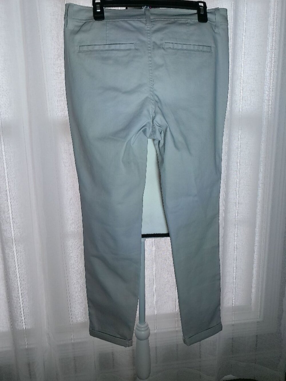41 HAWTHORN NWT Button Zip Cuffed Ankle Gray Trousers w/(5) Pockets 12 - Picture 3 of 14